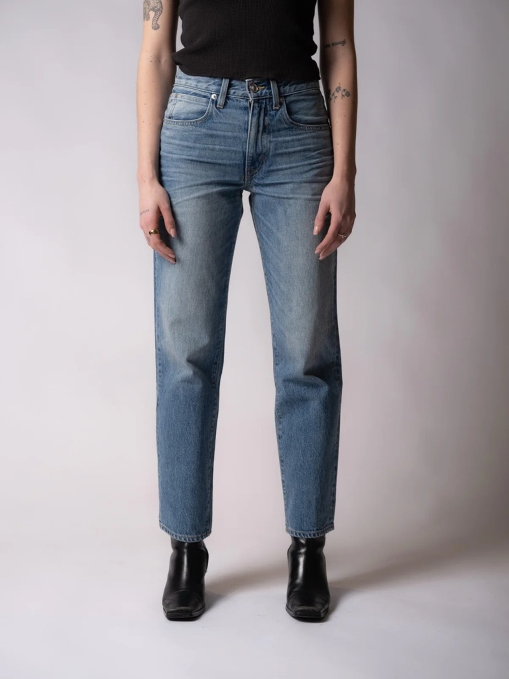 SLVRLAKE Light Wash High-Rise Straight Jeans - Picture 8 of 8